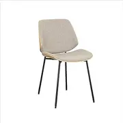 [Priceworth] Brosa Dining Chairs, Pair with Your Dining Table, Living Room and Dining Room Furniture, Works as Accent Chair, Durable Construction, Enhances Any Decor, Set of 2, Colour - Ivory