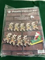 NMI Reindeer Sleigh Garland Plastic Canvas Kit 2242 Needle Magic