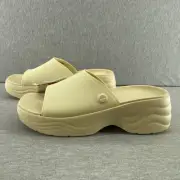 CROCS New Skyline Platform Slide Bone Beige Beach Sandal Womens Size 11