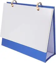TEMPNAP Blank Flip Desk Calendar with Binder Clips Undated Standing Calendar for Sublimation Printing Minimalist Daily Planner for Office School Home Decor