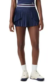 FILA Challenger High Waist Pleated Skort in Fnvy/Gard/Fred at Nordstrom, Size Large