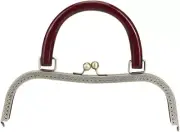 Purse Frame, Retro Purse Coin Bag Frame Kiss Clasp with Handle for Hand Bag DIY
