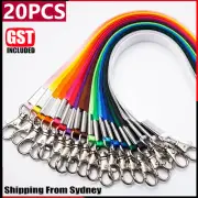 20pcs Lanyard Name Tag ID Badge Card Key Holder Clip Ring Case Pocket Neck Strap