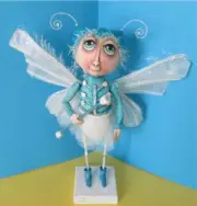 "Moth with Baton" Cloth Folk Art Doll Pattern by Susan Barmore