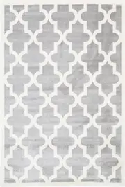 Euphoria Lattice Light grey and White Kids Rug