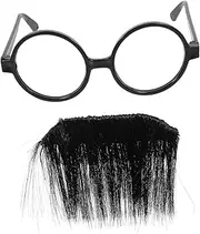 1Set Lifelike Halloween Beard Glasses Prop for Cosplay Party Costume Accessory Fun Fake Mustache for Creative Dress Up and Memorable Photo Opportunities