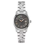 Bulova Grey Dial Classic Stainless Steel Women's Watch (96M164)