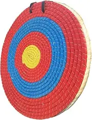40 cm Straw Archery Target for Backyard - Traditional Handmade Arrows Target with 4-Bullseye, Antique Bow Arrows Targets for Youth Outdoor Indoor Shooting Practice B/