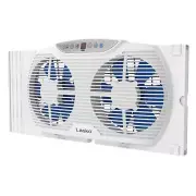 Lasko Electrically Reversible Twin Window Fan with Bluetooth® Technology, 13" H,