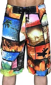 [Generic] Mens Fashion Leisure and Fitness Sports Plus Size Five Surf Quick Drying Beach Pants Shorts Board Shirts