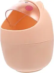LeoLeoxx 1pc Storage Bucket Bin Desktop Trash Can Mini Trash Cans Small Trash Can Mini Garbage Can Automobile Trash Can Home Small Garbage Can Lovely Trash Collector Rubbish Lid Pink Pp