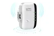 WiFi Extender Booster,WiFi Range Extender with Integrated Antennas Ethernet Port,Support AP/Repeater Mode and WPS Function,Garden WiFi Extender,Wireless Signal Booster Up to 3000sq.ft(White)