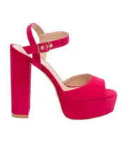 Stuart Weitzman Ryder Platform Sandals 38 Red