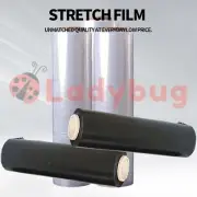Black/Clear Stretch Film Pallet Carton Shrink Wrap Hand Use Roll 1 / 2 / 4/ 8