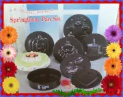 SPRINGFORM PAN SET HOLIDAY 8 Pc NON-STICK Bear Santa Bunny Heart Pumkin Birthday