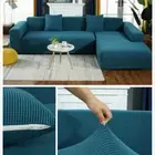 Plush Fabirc Elastic Sofa Cover L Shape Sofa Covers Velvet For Stretch Slipcover