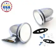 Bullet Shap Chrome Door Mirror Pair FOR TRIUMPH DOLOMITE SPRINT STAG TR6 1969-80 (for: Triumph)