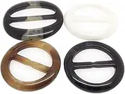 [Haifly] 6 Pcs Oval Fashion Scarf Clasp Clip Ring Scarf Slides T-Shirt Clip for Women