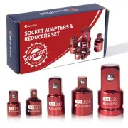 5PCS Impact Socket Adapter Set,Socket Converter&Reducer,1/2 to 3/4,1/2 to 3/8...