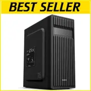ATX Mid Tower PC Case with 120mm Fan, USB 3.0, Patterned Mesh Design – Black