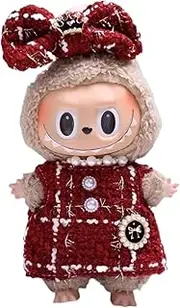 Plush Doll Clothing,17cm Stuffed Doll Outfits - Plush Doll Clothes, Dress and Bow Outfit Set for Dolls, Dress Up Clothing Plush Dolls