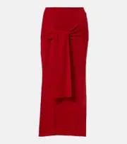 [Proenza Schouler] Proenza Schouler Phelan gathered linen-blend midi skirt AU 16 red