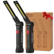 Tool Gifts for Men, Rechargeable LED Work Light Grill Light with Magnetic Bas...