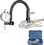 Premium Disc and Rotor/Ball Joint Gage, 1'' by 0.001'' Indicator and 360 Deg Flexible Stem Holder,Automobile Brake disc Flatness Measurement Tool