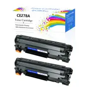 2Pk CE278A Toner Cartridge for HP LaserJet M1536 MFP M1536dnf P1536 P1560 P1606