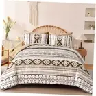 Khaki Aztec Comforter Set King,7 Pieces Bed in A Bag King Size Beige Boho