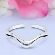 5mm Aquarius Zodiac Band 925 Sterling Silver Toe Ring Thin Adjustable Toe Ring