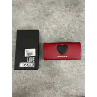 在飛比找蝦皮購物優惠-LOVE MOSCHINO 愛心LOGO 紅色 長夾