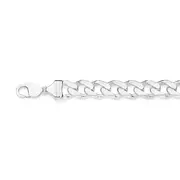 Silver 24cm Solid Curb Bracelet
