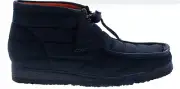 NIB Clarks Wallabee Boot Black Quilted Shoes Quick-Tie Pull NIB 26168801 9 P$170