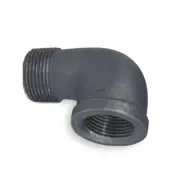 (8 Pack) 2" NPT Black Malleable Iron 90° Street Elbow 150 Fitting