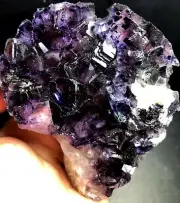 452g NATURAL Fantastic Cubic Purple “chip” FLUORITE QUARTZ Crystal a642