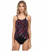 NEW MAGICSUIT MIRACLESUIT One Piece SWIMSUIT $154 RV 10 40 Lisa Kaleidescope