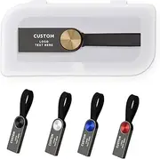 Custom USB Flash Drive, 50 Pack Personalized Metal Thumb Drive USB 2.0 Memory Stick Pen Drive, Ideal for Corporate Gifts, Business Events and Promotional Giveaways (16 GB,with Plastic Box)