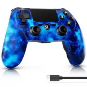 Controller For PS4 6-axis Motion Sensor Speaker 3.5mm Audio Jack 800mAh Blue New