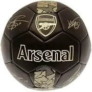 Arsenal FC Phantom Signature Football (UK Size: 5) (Black/Gold)