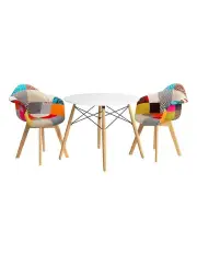 [Artiss] Dining Table And Chairs Set DSW 2x 90cm in Multi