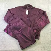Sergio Tacchini Tracksuit Mens Medium Pants Iridescent Track Jacket Grape Vine