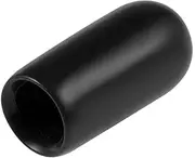 TOP-VIGOR 20Pcs 4mm ID Round Rubber End Caps, Flexible Screw End Caps Thread Protectors, Black Vinyl Bolt Covers Rubber Covers for Screws, Tubes, Cables, Wires, etc