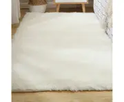 Soft Carpet, Bedroom Living Room Plush Carpet, Shag Carpet, Nursery Dormitory Carpet,Pure White