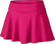 [Nike] (Large, FUCHSIA FLUX/FUCHSIA FLUX) - Women's Tennis Baseline Skirt