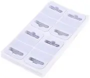 BLUECELL 200 Pieces 1 3/4" x 1 1/2" Clear Slot Hole Adhensive Custom Hang Tabs Tags Hook for Store Retail Display