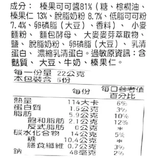 Nutella能多益榛果可可威化棒 6入組132g克【家樂福】