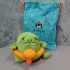 JELLYCAT I Am Rickie Rain Frog Rubber Ring Duck Plush Authentic NWT Bag 6" 7"