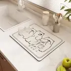 Non-slip Dish Drying Mat Diatomaceous Drain Pad Draining Mat Table Decor