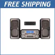 Sleek 3-Piece Bluetooth CD Player with Digital FM Radio & Remote - Stylish Black